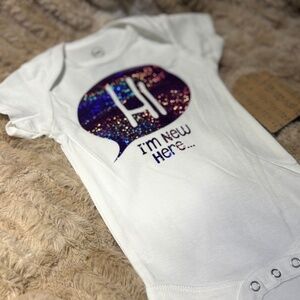 Hi I’m new here m, cute baby onesie